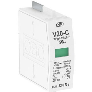 Módulo de Substituição - Descarregador de Sobretensões 280V 20kA Bettermann V20-C/ 0-280 #