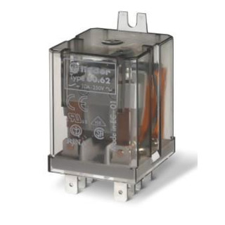 Relé Insdustrial Faston 2 Inversores  10A 230Vac