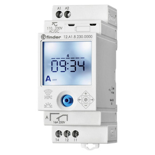 Programador Horário Digital Astronômico 1 Canal 16A 230Vac NFC para Calha Din