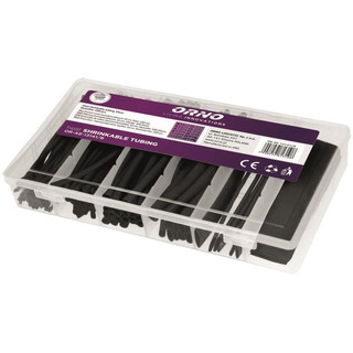 Kit de Manga Termoretratil 100 Peças 10cm Preto OR-AE-13141/ B