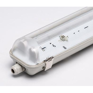 Armadura Estanque para Lampada de Led 2x120cm com Kit Emergência