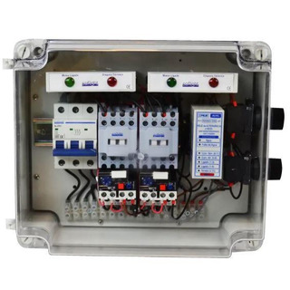 Quadro de Alternância Monofásico Enchimento/ Esvaziamento para 2 Bombas com Relé Térmico 4-6A QE-QA2EEBM02-0406 #