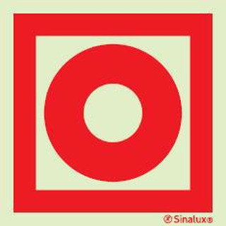 Placa Fotoluminescente (Botoneira de Alarme) 150X150 10605A