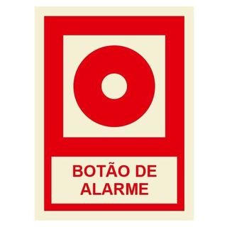 Placa Fotoluminescente (Botão de Alarme) 150X200 10671B