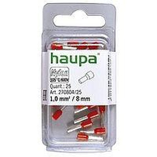 Ação 2024 Caixa de 25 Ponteira Isolada 1/ 8mm Vermelha