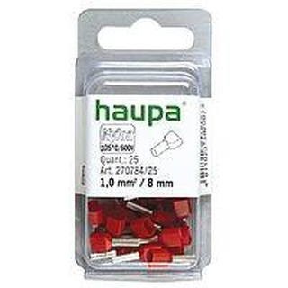 Ação 2024 Caixa de 25 Ponteira Dupla Isolada.1/ 8mm Vermelha