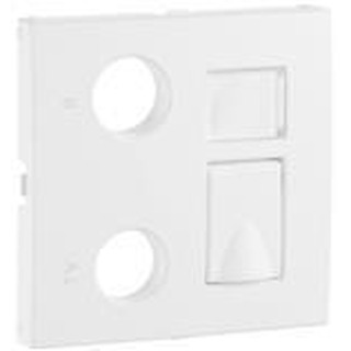 Centro para Tomada Mista R-TV-RJ45/ R-TV-RJ45-FO Logus 90 Gelo #
