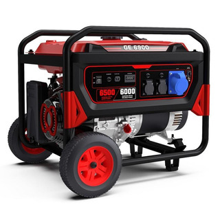 Gerador Monofásico 230V 6/ 6.5Kva Gasolina AVR GK400 3000Rpm Arranque Manual C/ Rodas GE6900