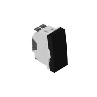 Botão Basculante 1 Modulo Q45 Preto Mate #