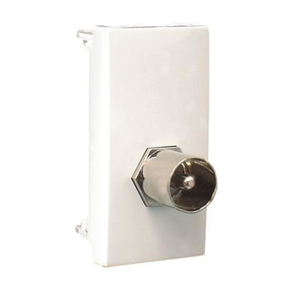 Módulo Com Conector IEC Macho/ Tipo F 1 Módulo Branco 45982 SBR