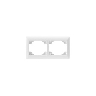 Espelho Duplo Horizontal Sirius 70 Branco/ INOX