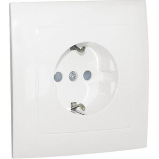 Tomada Scucko Monobloco com Ligador Rápido Branco 90139 CBR