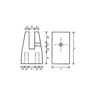 SB14 Isolador em U M8 39X71X10