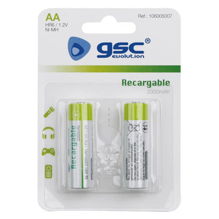 HR6 AA Pilha Recarregavel R6 1,2V-2300mA BL2 106005007
