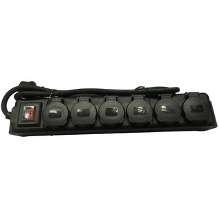 Bloco Sextuplo com Interruptor com Cabo 1.5mts IP44