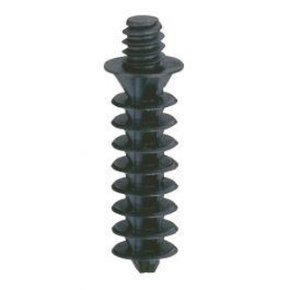Cavilha Roscada De 6,6mm Com Bucha 8mm Plástico Preto 031957
