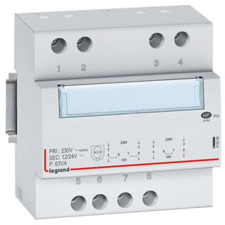 Transformador Modular 230/ 12v-24v 63Va 4Módulos