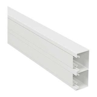 Calha DLP-S 190x50 Com 2Tampas 75mm Branco(Preço/ Mt) - Vendido em multiplos de 2 Mts