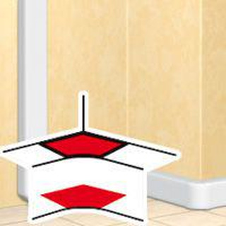 Angulo Interior DLP Para Calha 1 Compartimento Profun.50