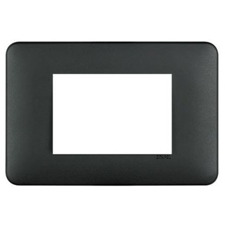 Espelho 3 Módulos para Aro de Fixação Preto Mate Latina 41916TPM #