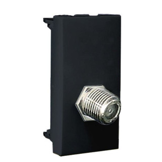 Módulo Com Conector IEC Macho/ Tipo F 1 Módulo Preto Mate 45982SPM #