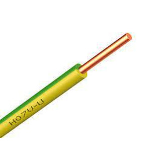 Fio H07V-U (V) 1X6mm Verde/ Amarelo