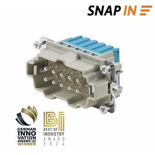 Conector Macho Push-in HDC HE 10 MQT Azul