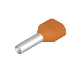 Ponteira Isolada Dupla H2X4 Laranja 100Un