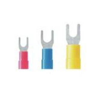 Terminal Isolado Forquilha 2.5M6V Azul 100un