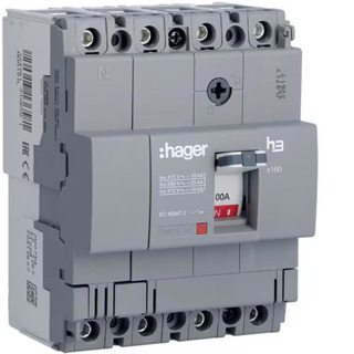Disjuntor Geral X160 4P4D 100Ah 18Ka 6 Módulos