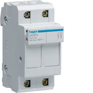 Corta Circuito 2P 10x38 32A para Fusivel 1000Vdc L502PV