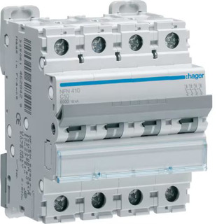 Disjuntor 4P 10Ah 6/ 10Ka Curva C NFN410