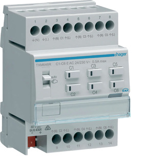 Actuador de Aquecimento 6 Canais 24...240V Modular TXM646T