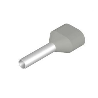 Ponteira Isolada Dupla H2X0,75 Cinza 100Un