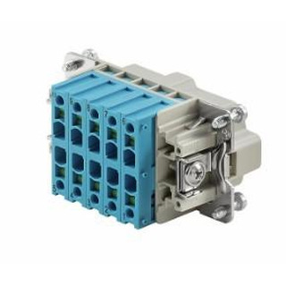 Conector Femea Push-in HDC HE10 FQT Azul