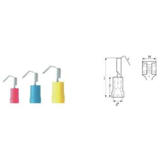 Terminal Isolado Faston Misto 2,5T638R Azul 100un