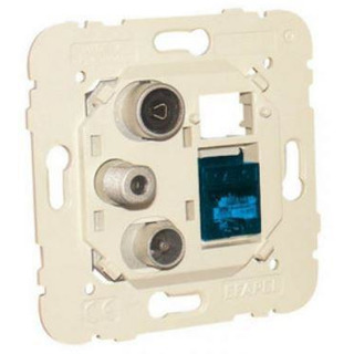Tomada Mista R-TV-SAT-RJ45 CAT 6A Estrela ITED 21547 #