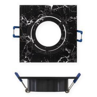 Aro Quadrado Preto Marmore Orientável 75mm 326MN #