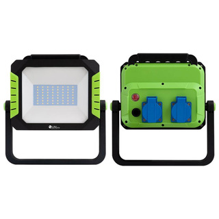 Projetor Portatil Verde com Cabo 5mts H07RN-F 3G1.5mm com 2 tomada Schuko 50W 4500Lm 6000K 120º IP54 565001PCW