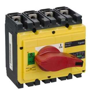 Interruptor Secionador INS250 4P 250A com Punho Vermelho