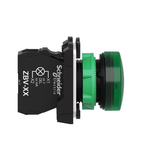 Sinalizador de Led Luminoso Verde 24Vca/ cc com Aro Plástico XB5AVB3
