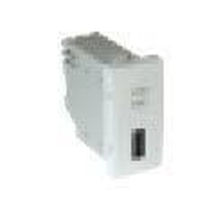 Carregador USB TIPO A 1Módulo Branco