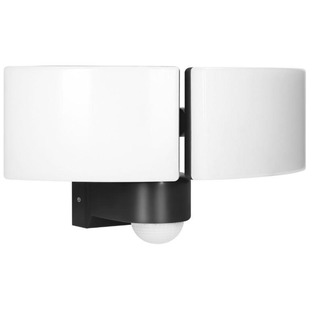 Projetor de Canto 2x20W 2x1600Lm com Sensor de Movimento IK10 IP65 4000K Preto AD-NL-6603BLR4