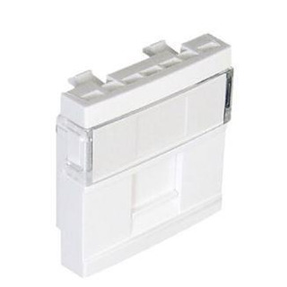 Módulo 1 Saida para conetor RJ45 2 Módulos Q45 Branco Mate #