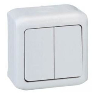 Comutador Escada Duplo IP44 Forix Cinzento