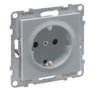 New Suno Tomada 2P T Schuko Ligador Automático Aluminio