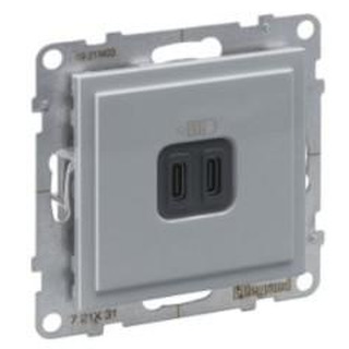 New Suno 2 x USB Tipo C C Aluminio