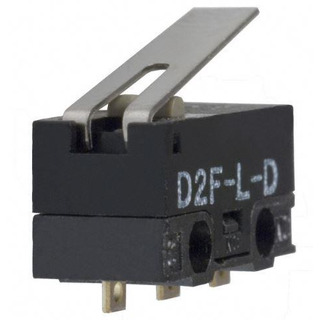Interruptor de Ação Rápida NA/ NF SPDT com Alavanca Articulada 3A 125Vac 30Vdc Montagem por Parafuso D2F-LD