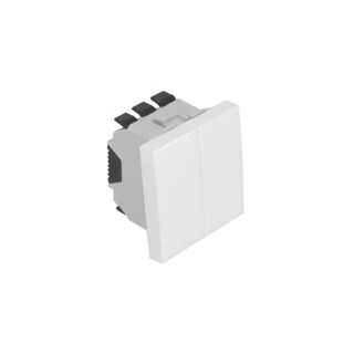Comutador Lustre 2 Modulos Q45 Branco Mate 45061SBM #5603011626440