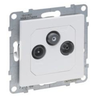 New Suno Tomada TV   R   SAT Terminal Branco 721169